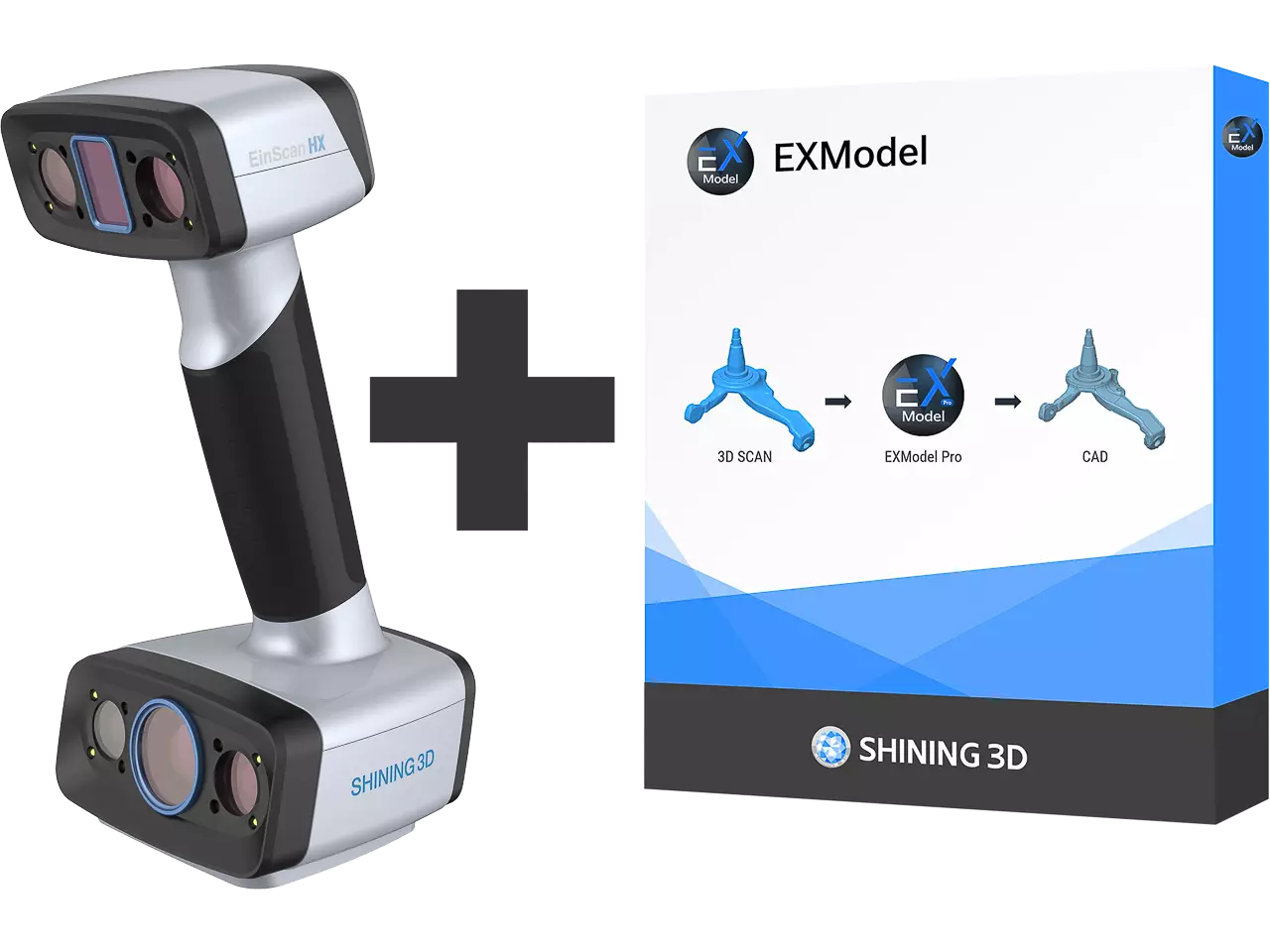 EINSCAN-HX / EXMODEL PRO SHINING 3D SCANNER BUNDLE (600752440298 ...